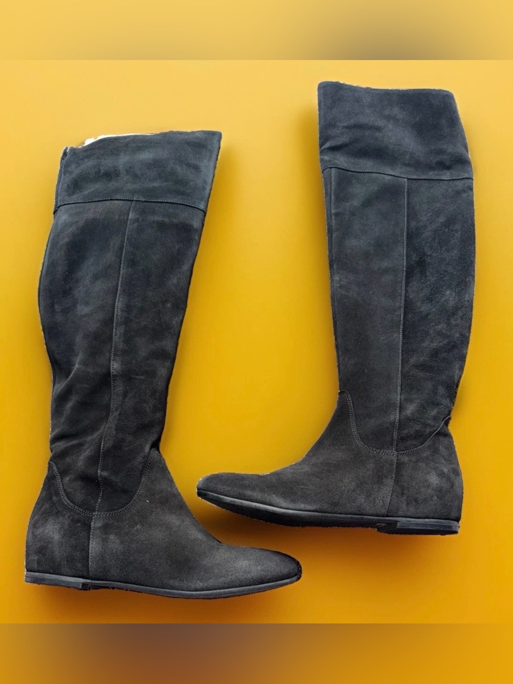NWOB Butter Italy Luxury Dished Over the Knee Suede Boots Tall EU 39.5 US 9.5